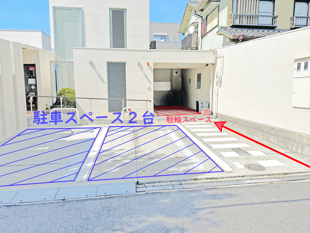 クリニック前 駐車スペース（2台）